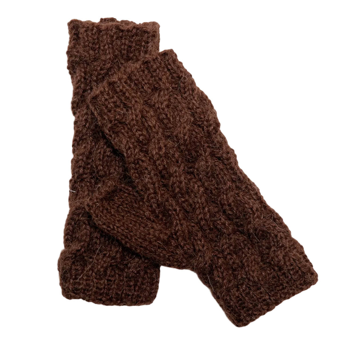 Wayra Cable Fingerless Mittens