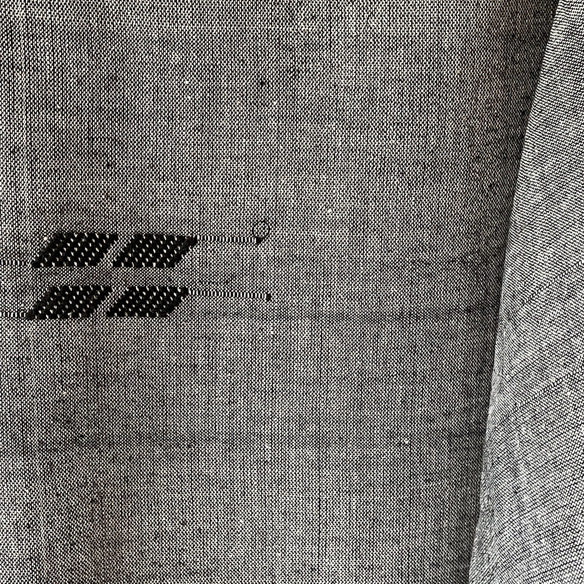 Rabha Women Weavers Handwoven Shawl - Black & White