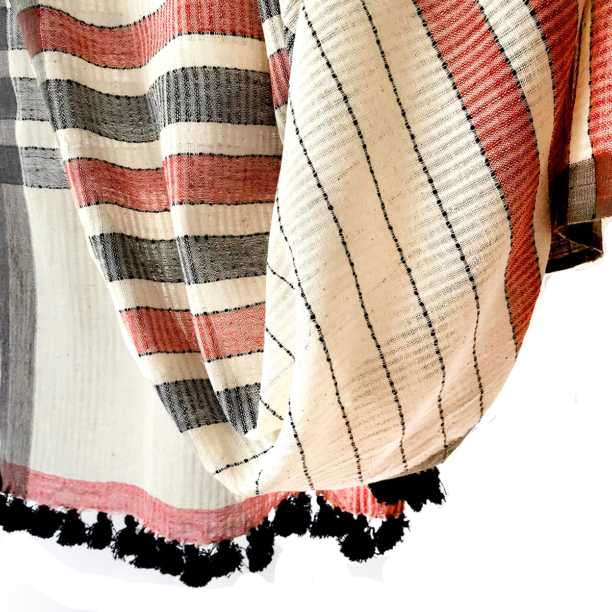 WomenWeave Handspun, Naturally Dyed Organic Cotton Shawl WW379GM