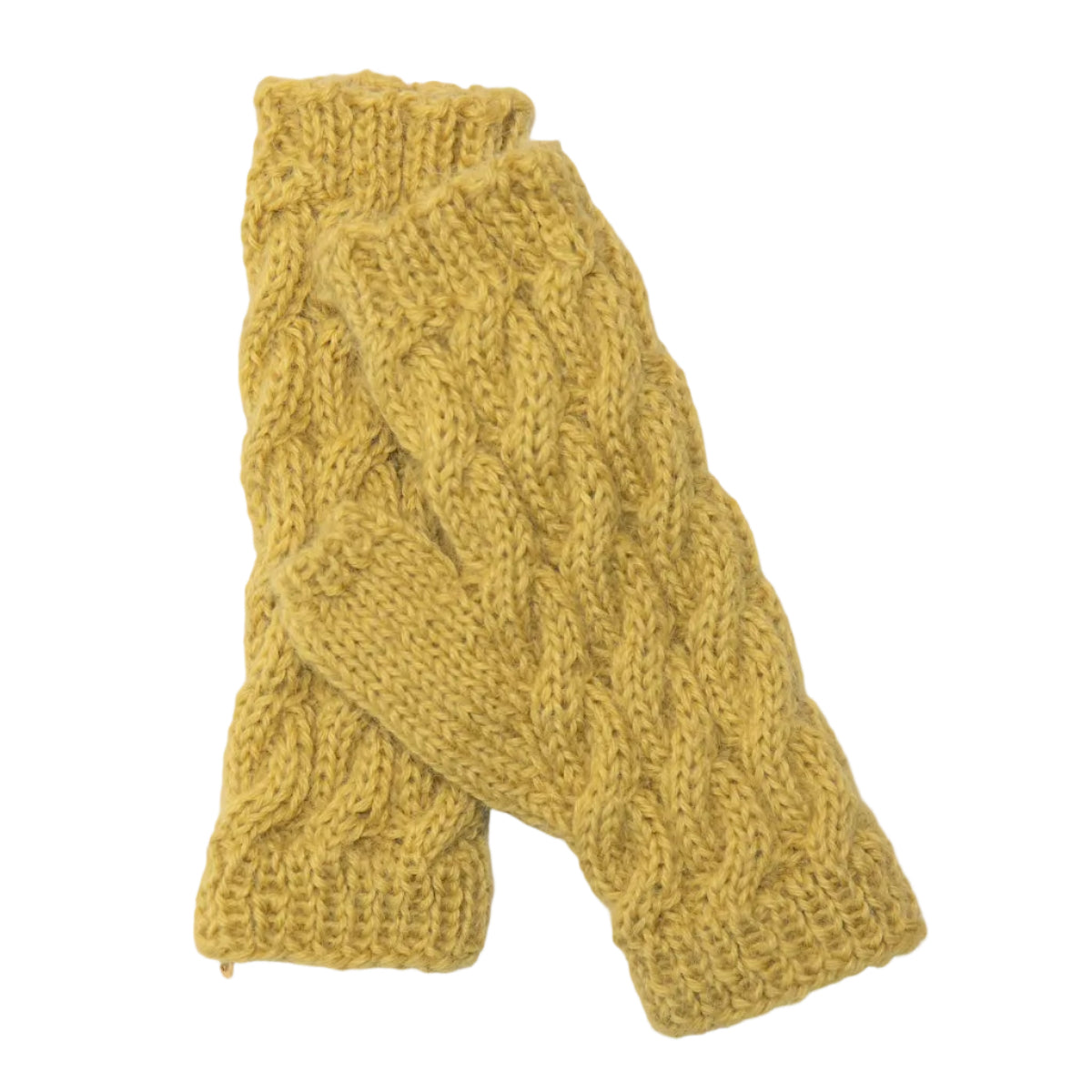 Wayra Cable Fingerless Mittens