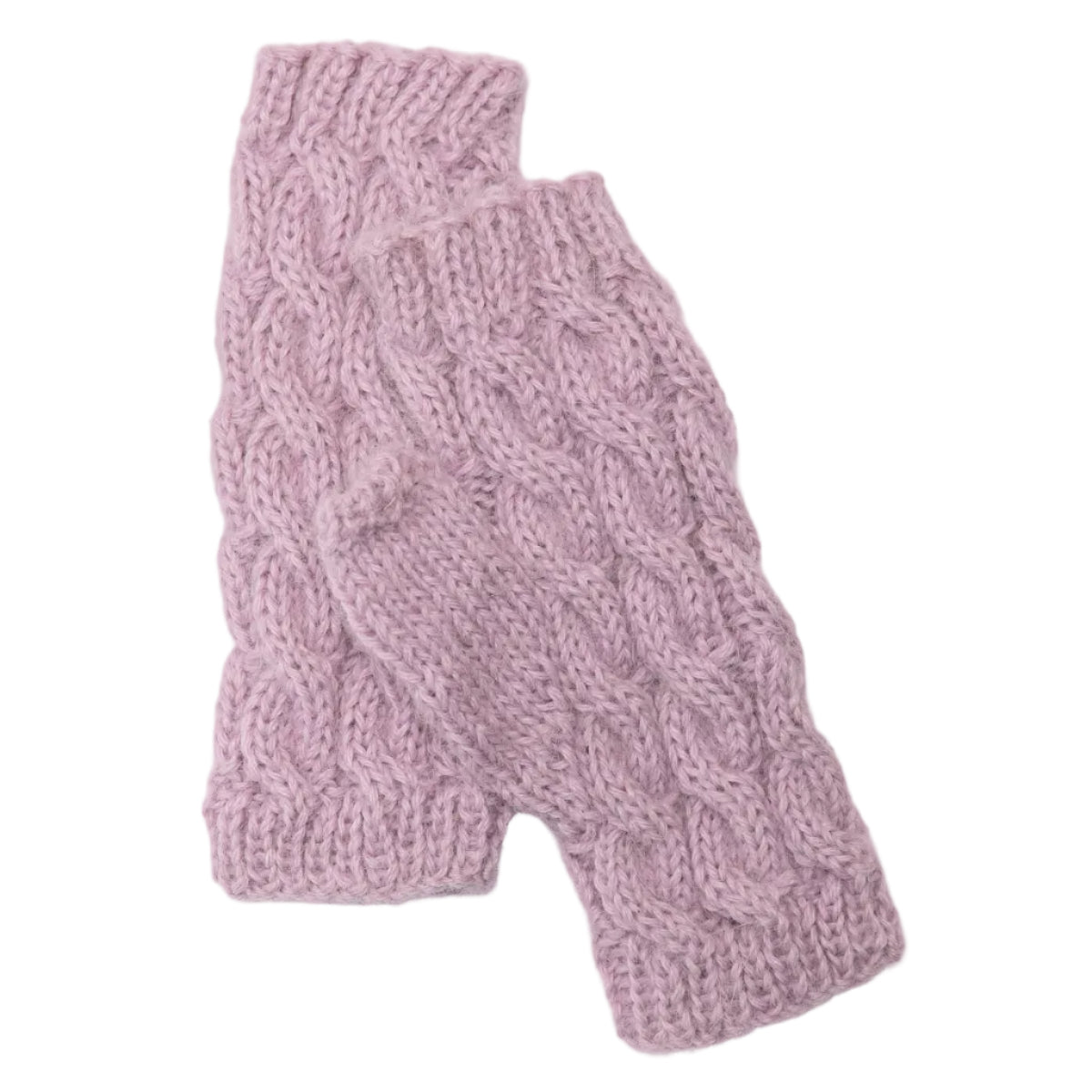 Wayra Cable Fingerless Mittens