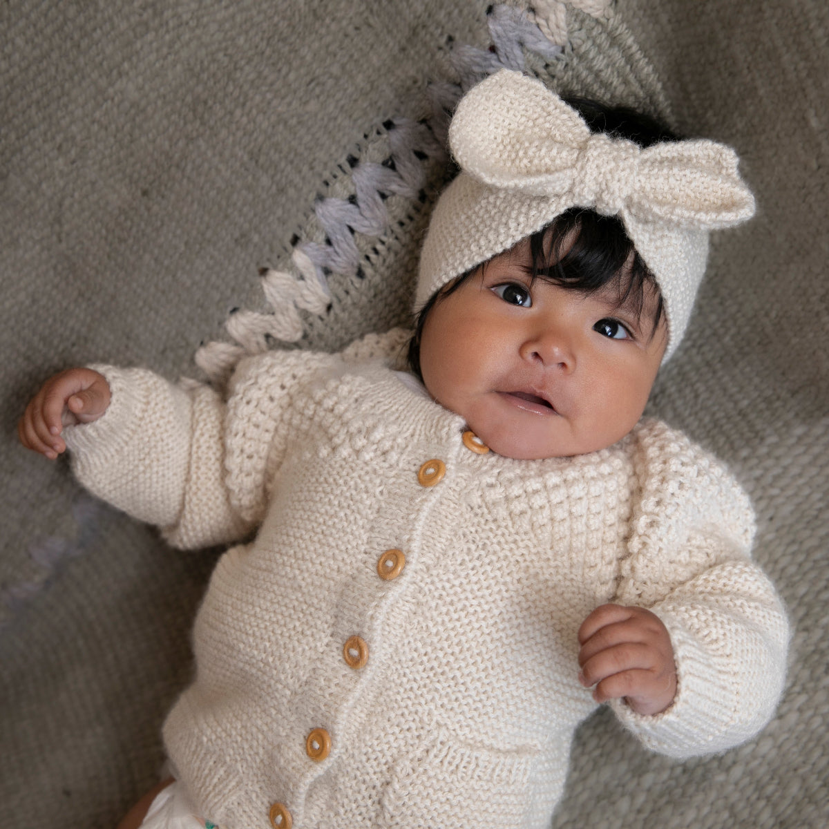 Muku Knit Baby Bow Headband