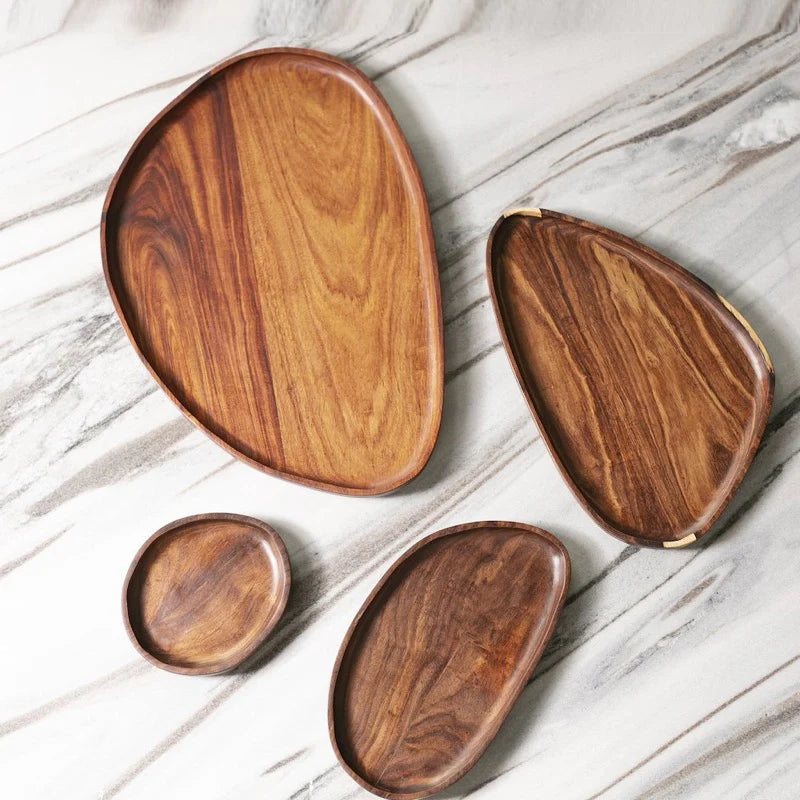 Itza Wood Leaf Trays