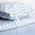 Tilonia® Twin Duvet Set - Centipede Stripe & Sprig in Blue