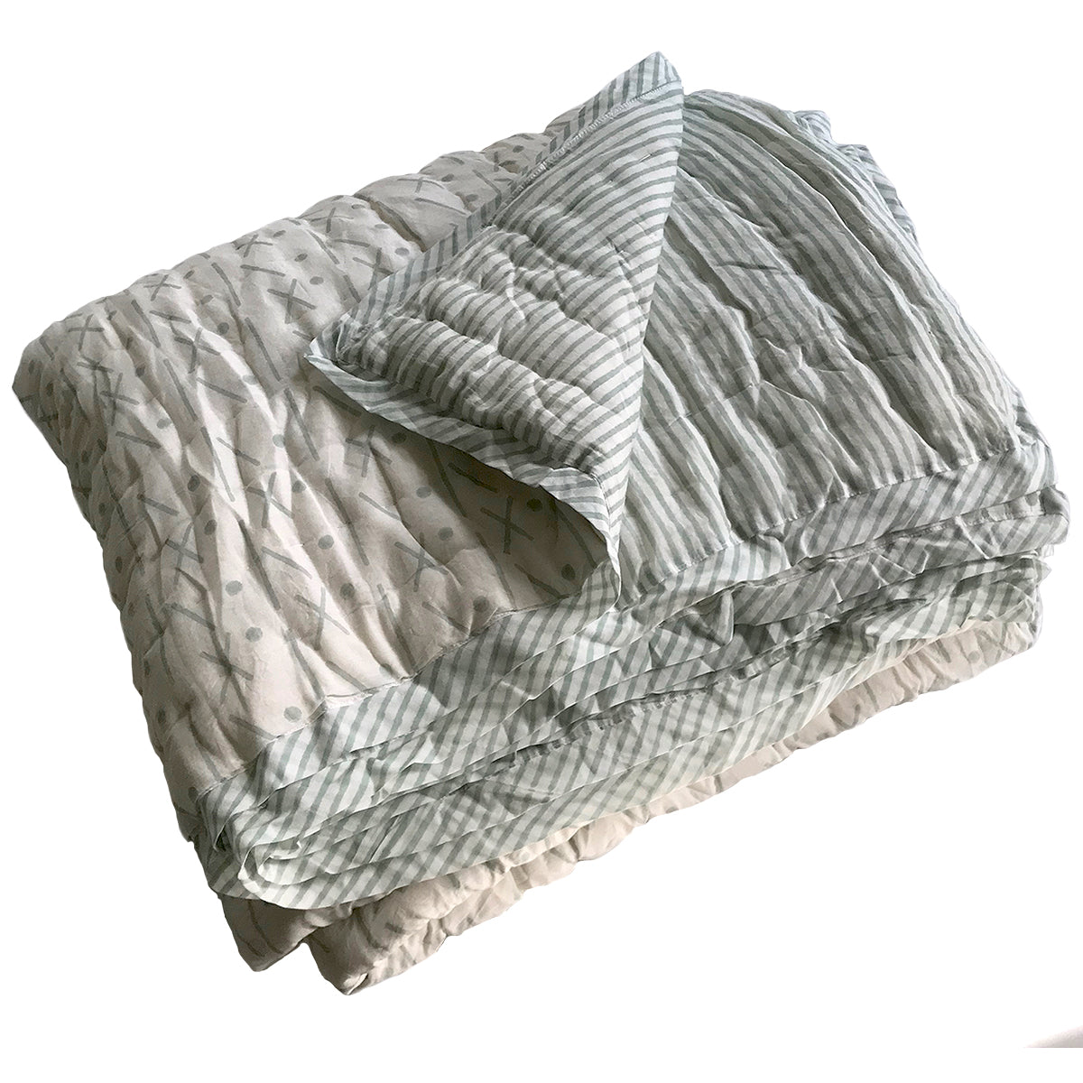 Proud Mary for Tilonia® King Quilt in Criss Cross in Grey