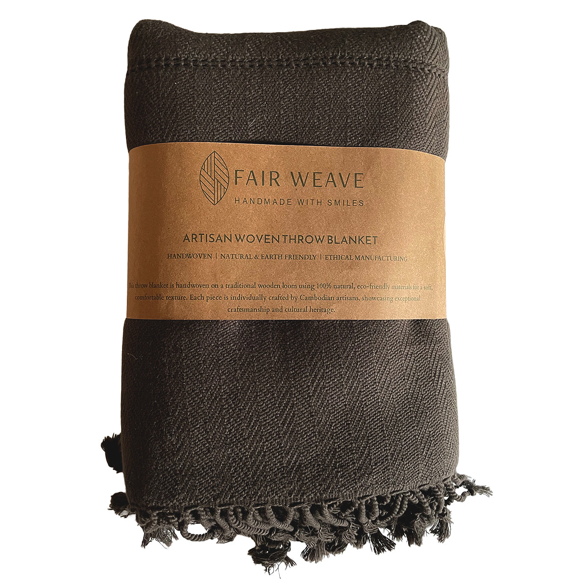FAIR WEAVE Handwoven Cotton Throw - Ambos