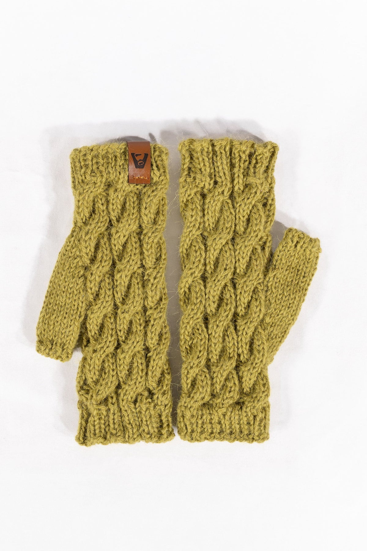 Wayra Cable Fingerless Mittens