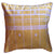 Handwoven Kutchi Decorative Pillow Cover in Yellow with Extra Weft Motif
