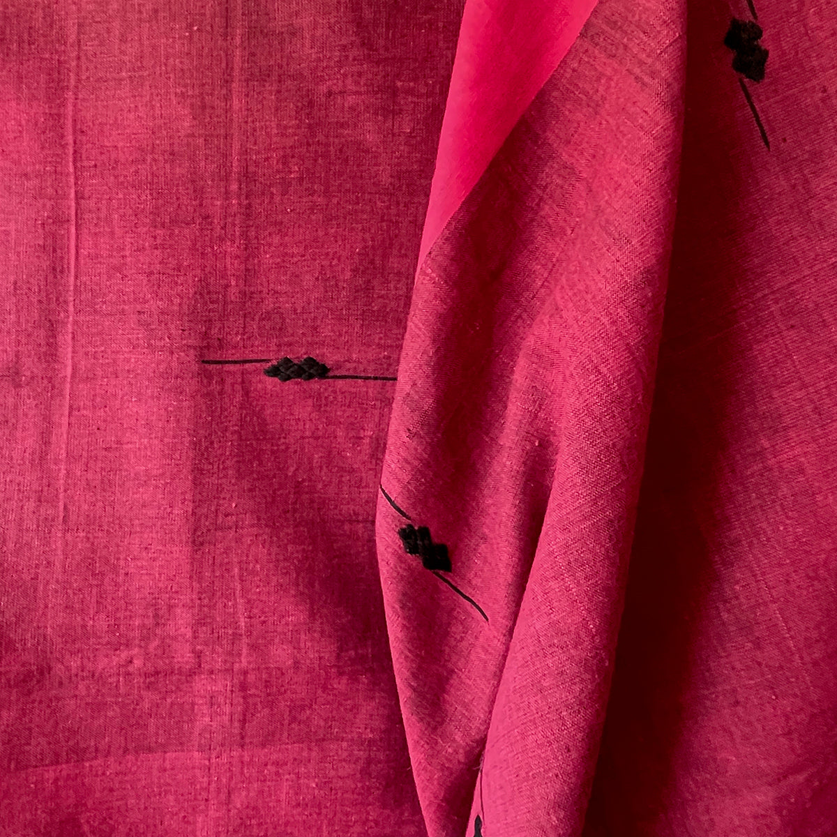 Rabha Women Weavers Handwoven Shawl - Fuchsia