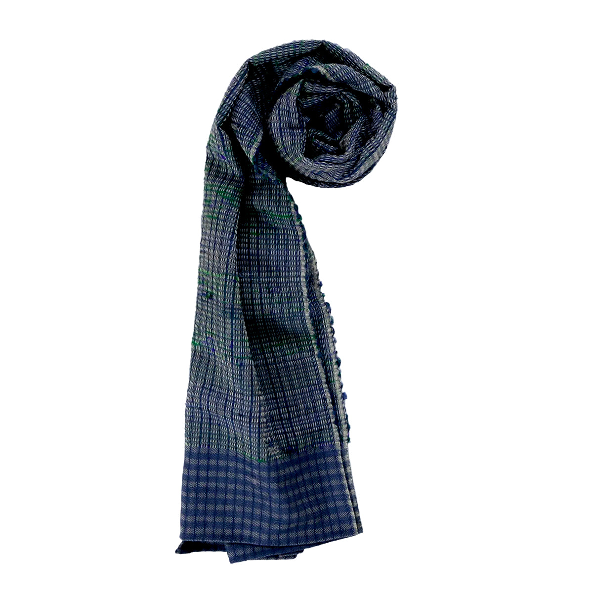 FAIR WEAVE Silk Blend Scarf - Som Som Blue