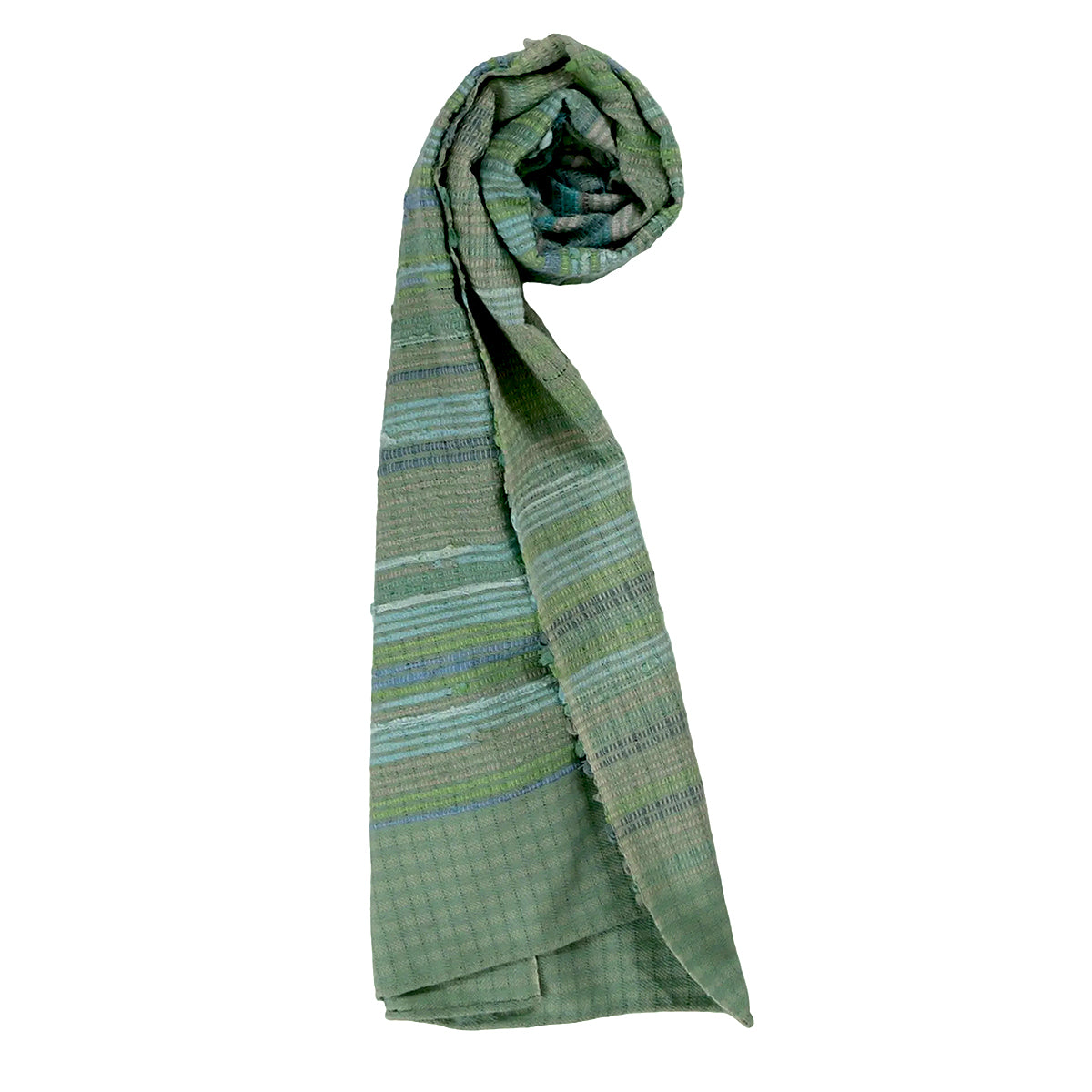 FAIR WEAVE Silk Blend Scarf - Som Som Light Turquoise