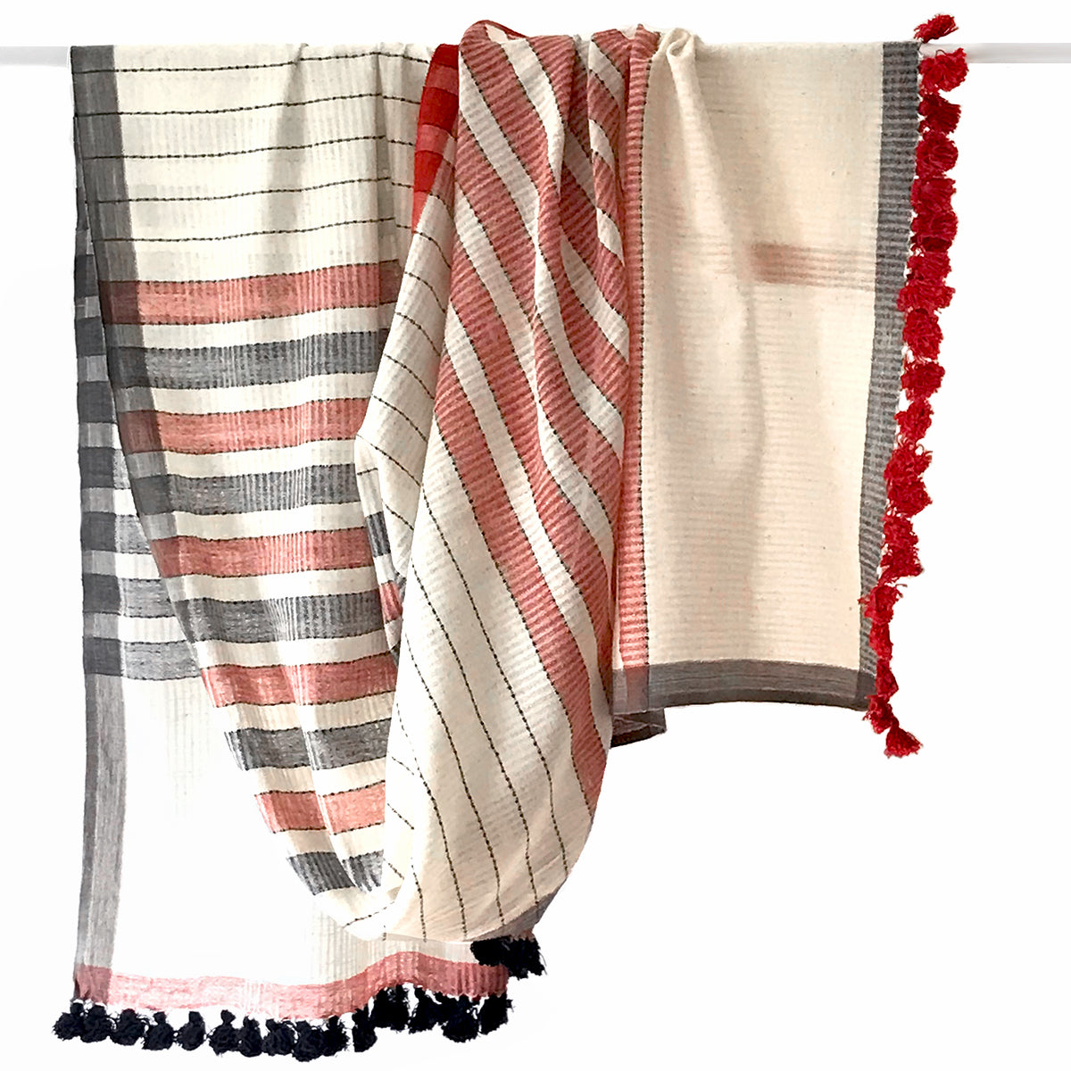 WomenWeave Handspun, Naturally Dyed Organic Cotton Shawl WW379GM