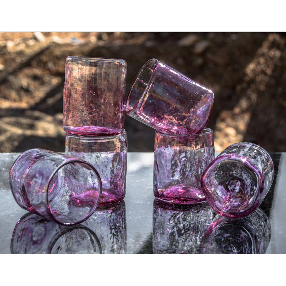 Xaquixe Handblown Glass - Medium - Set of 6 in Assorted Colors or Clear