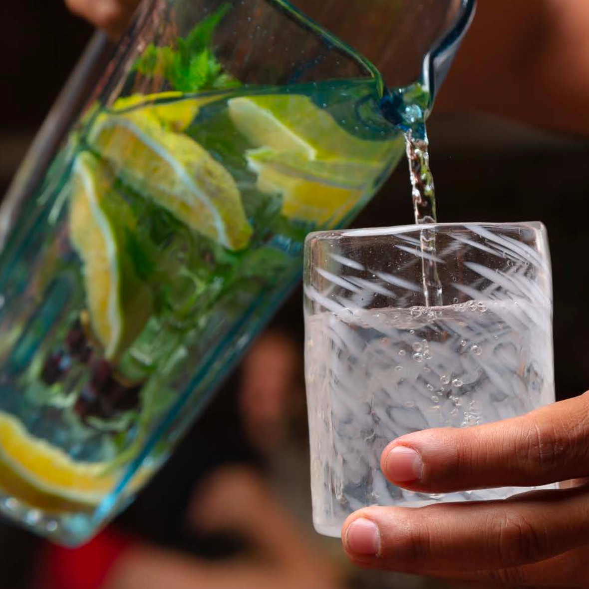 Xaquixe Handblown Glass - Medium - Set of 6 in Assorted Colors or Clear