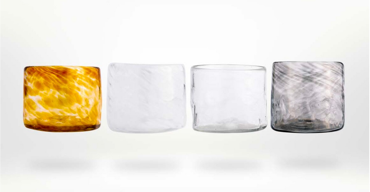 Xaquixe Handblown Glass - Small - Set of 6 in Assorted Colors or Clear