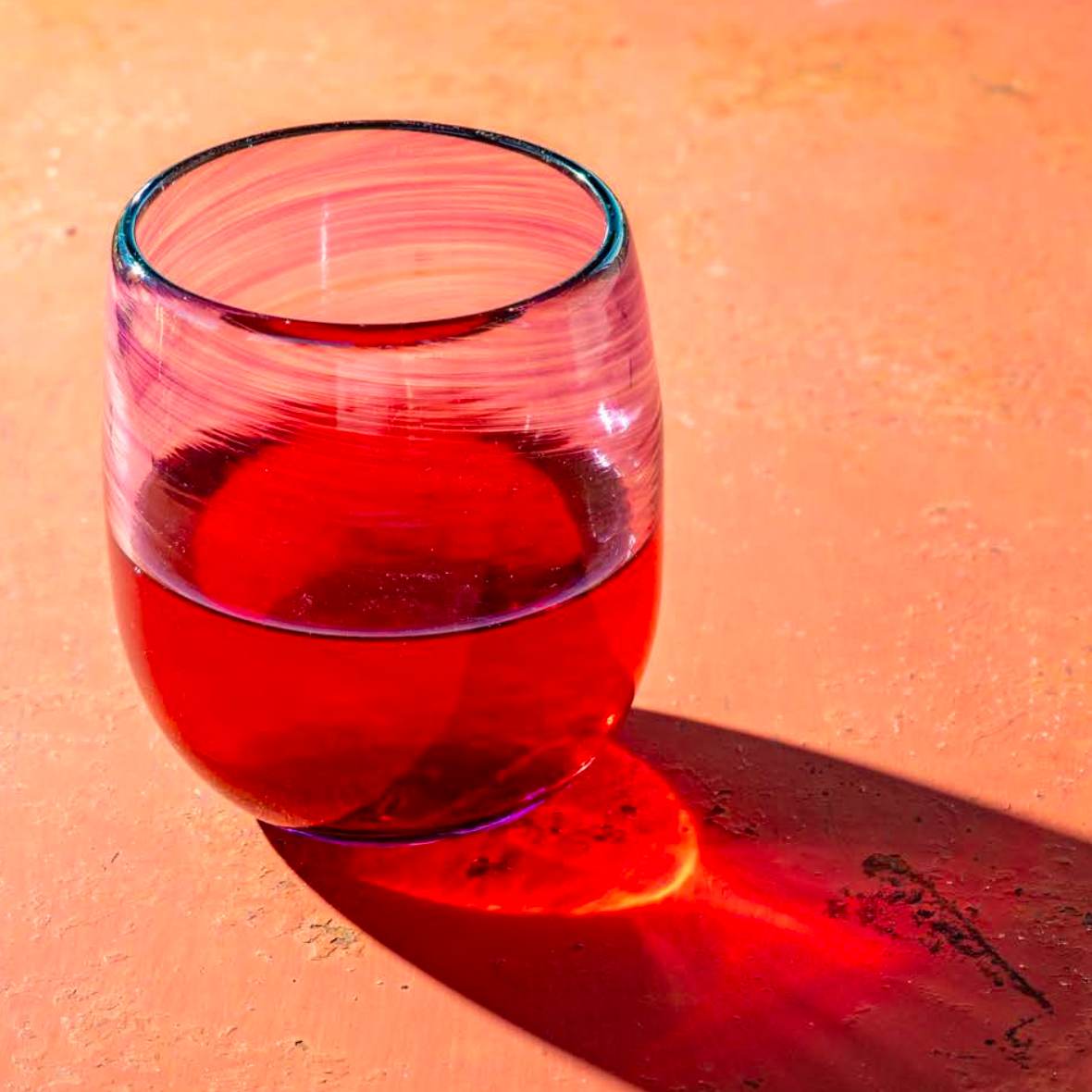 Xaquixe Handblown Large Wine Glass - Set of 6 in Assorted Colors