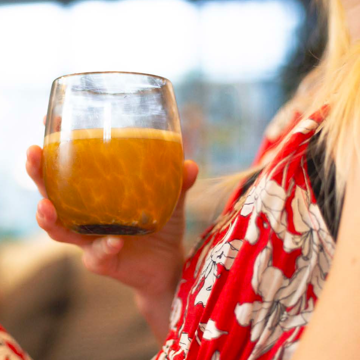 Xaquixe Handblown Large Wine Glass - Set of 6 in Assorted Colors