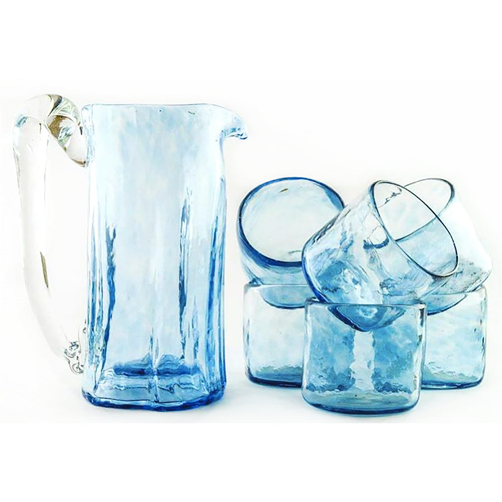 Xaquixe Handblown Glass - Medium - Set of 6 in Assorted Colors or Clear