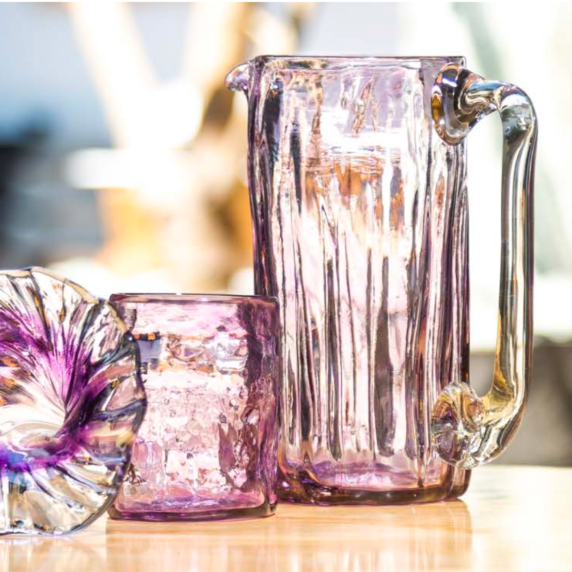 Xaquixe Handblown Glass - Medium - Set of 6 in Assorted Colors or Clear