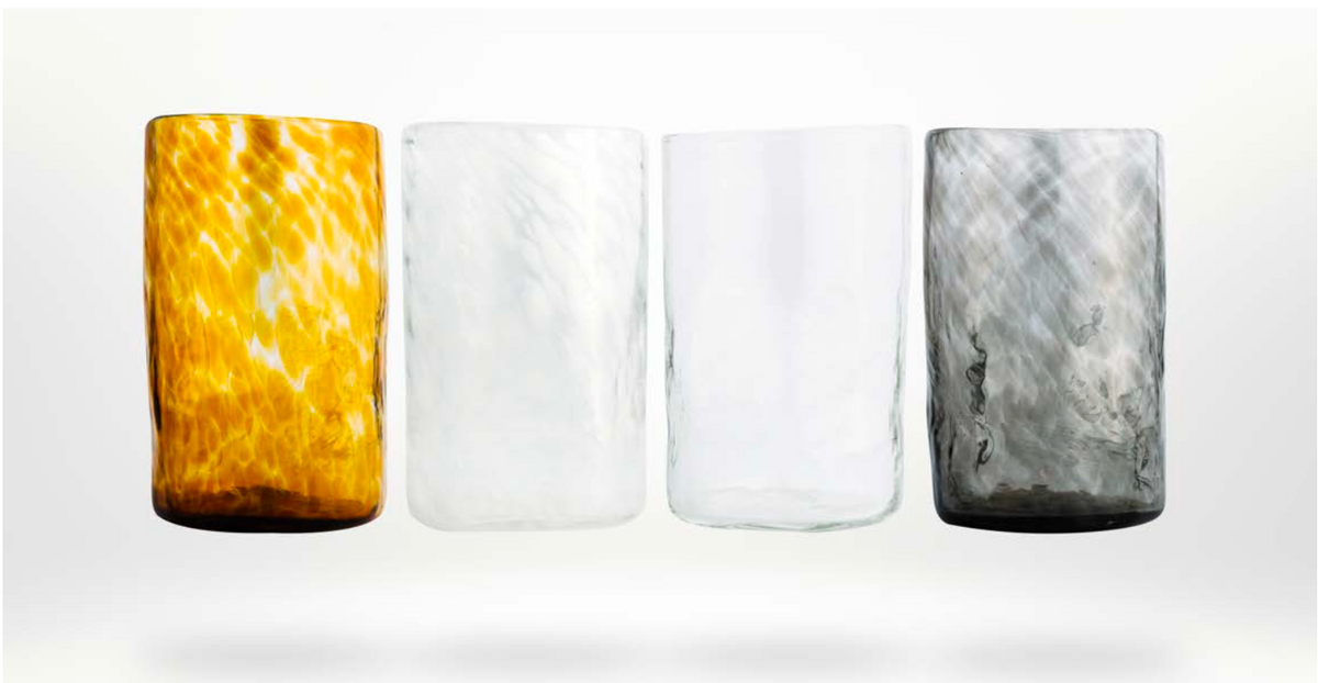 Xaquixe Handblown Glass - Large - Set of 6 in Assorted Colors or Clear