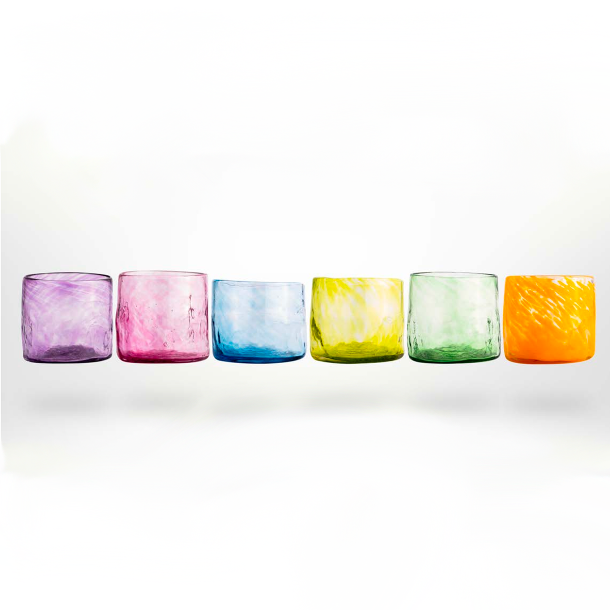 Xaquixe Handblown Glass - Small - Set of 6 in Assorted Colors or Clear