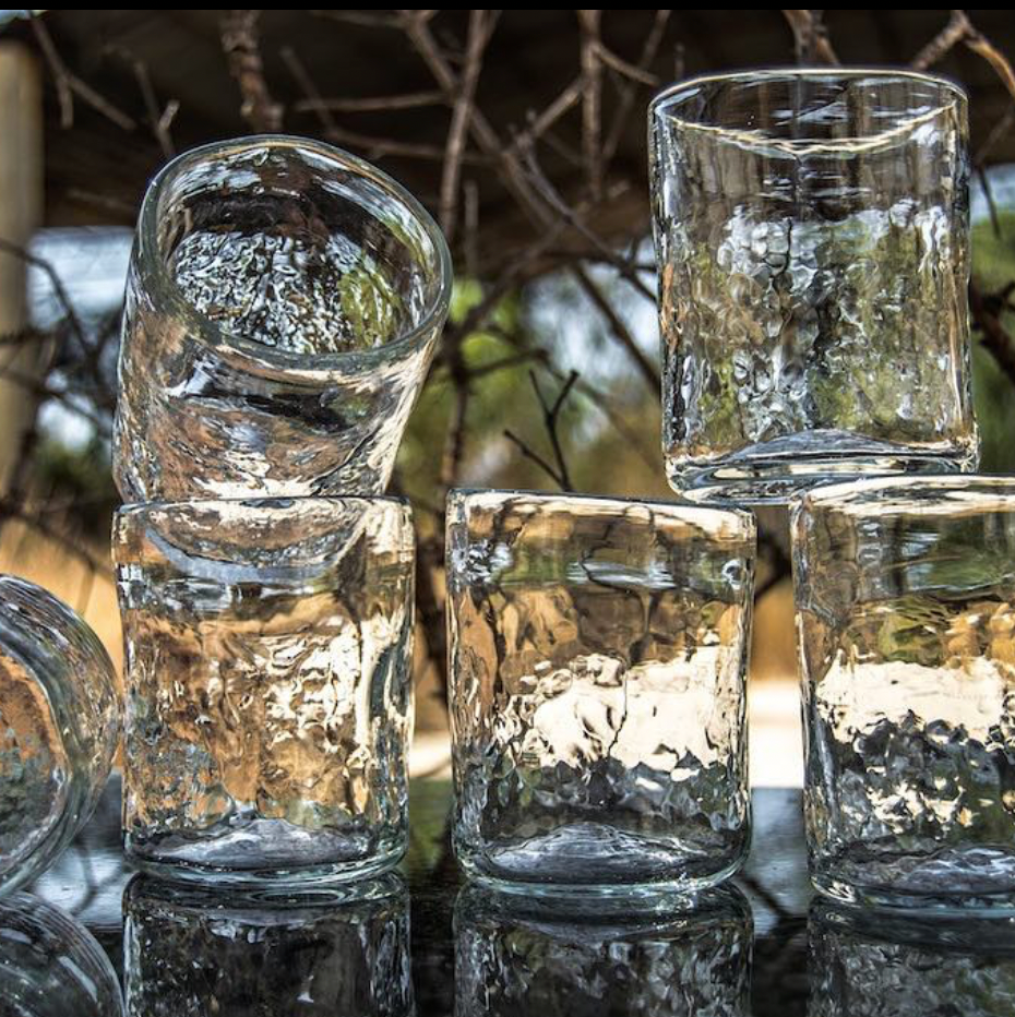 Xaquixe Handblown Glass - Medium - Set of 6 in Assorted Colors or Clear