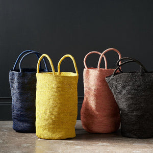 Razafindrabe Large Raffia Bucket Bag - Yellow