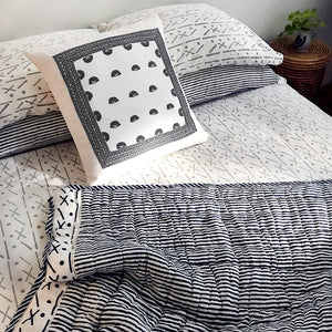 Proud Mary for Tilonia® King Duvet Set in Criss Cross in Dove Grey from Sprout Enterprise®