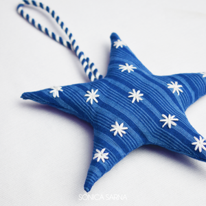 Sonica Sarna Design - Star Ornament - Blue