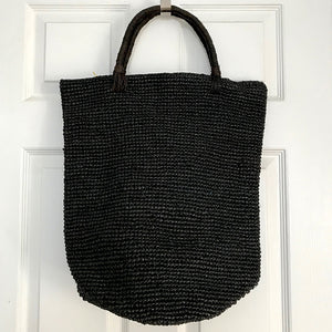 Razafindrabe Large Raffia Bucket Bag - Black from Sprout Enterprise®