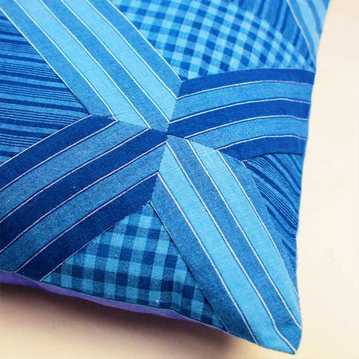 Sonica Sarna Indigo Appliqué Pillow