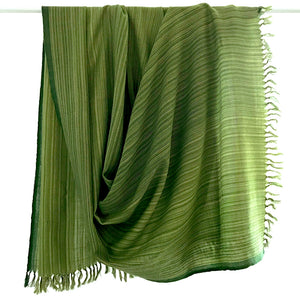 Kilmora Handwoven Throw in Green Stripes from Sprout Enterprise®