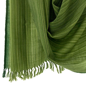 Kilmora Handwoven Throw in Green Stripes from Sprout Enterprise®