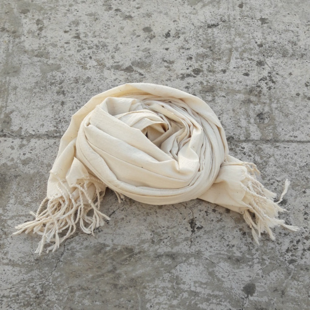 Kala Swaraj Mulmul Cotton Shawl - Natural from Sprout Enterprise®