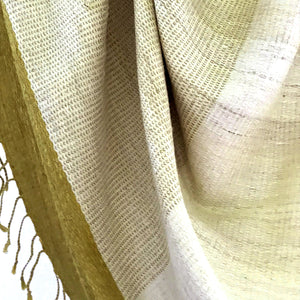 Eco Tasar Handwoven Silk Throw - Gold