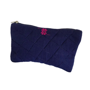 Rabha Women Weavers X Nomi Network - Cosmetic Case for a Cause - Blue from Sprout Enterprise®