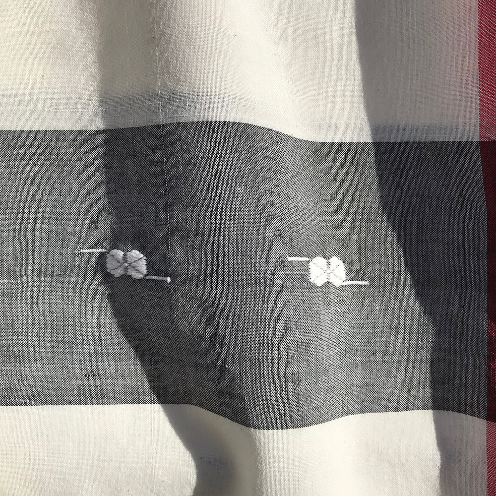 Rabha Women Weavers Handwoven Shawl - Black, White &amp; Red from Sprout Enterprise®