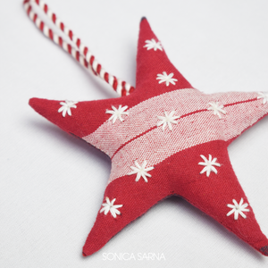 Sonica Sarna Design - Star Ornament - Red
