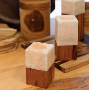 Itza Wood Candle Holders - Set of 2 Small - VSC05 from Sprout Enterprise®