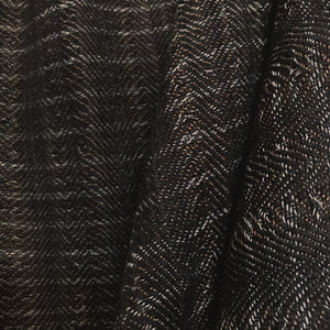 WomenWeave Handwoven Merino Wool & Khadi Cotton Shawl - Chestnut Stripes