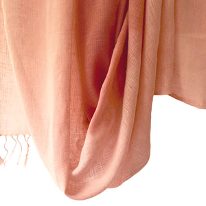 WomenWeave Organic Handspun Cotton Shawl - Color Block - Dusty Rose from Sprout Enterprise®