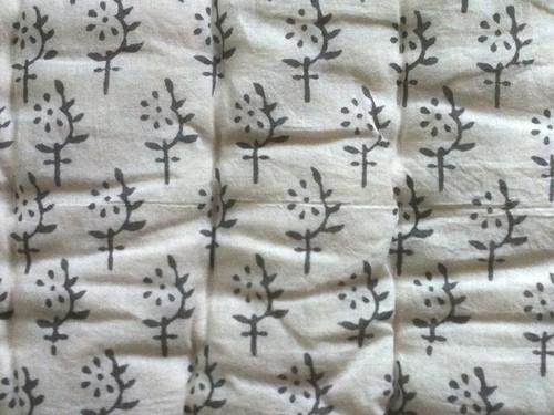 Tilonia® Queen Quilt - Centipede Stripe &amp; Sprig in Slate Grey from Sprout Enterprise®